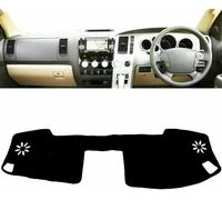 ZVFZGFGR - Car Dashboard Cover Anti-Scratch Dash Cover Interior Dash Covers - for Toyota Tundra Sequoia 2007 2008 2009 2010 2011 2012 2013, Black(Black Edge), Left Hand Drive