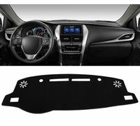 ZVFZGFGR - Car Dashboard Cover Anti-Scratch Dash Cover Interior Dash Covers - for Toyota Vios Gen-4 2019 2020 2021 2022 2023, A Black Side Lhd