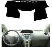 ZVFZGFGR - Car Dashboard Cover Anti-Scratch Dash Cover Interior Dash Covers - for Toyota Yaris Vitz XP90 2005-2011, Black(Black Edge), Left Hand Drive
