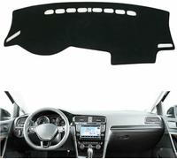 ZVFZGFGR - Car Dashboard Cover Anti-Scratch Dash Cover Interior Dash Covers - for VW for Golf 7 2013-2018 (Europe Model) for Golf 7 2015-2018 (US Model), Black(Red Edge), Left Hand Drive