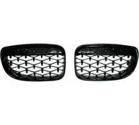 ZVFZGFGR - Car Front Grill Gloss Black Front Kidney Double Slat Grill Grill Car Accessories Car Radiator Grille For BMW 1 Series E81 E87 E82 E88 128I 130I 135I Selected 2007 2008 2009 2010 2011