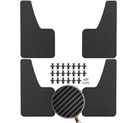 ZVFZGFGR Car Mudflaps Front Rear Fenders Wheel Splash Guards Mudguards Accessories Car Universal Black RED Carbon Fiber