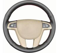 ZVFZGFGR - Car Steering Wheel Covers, for Buick Park Avenue 2006-2011 Stitched Black Leather Car Steering Wheel Handle Cover Protector