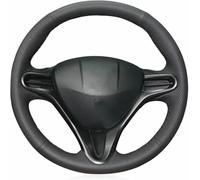 ZVFZGFGR - Car Steering Wheel Covers, for Honda Civic Type R 3-Spoke 2006-2011 Stitched Black Leather Car Steering Wheel Handle Cover Protector