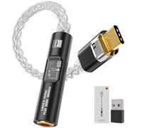 ZVGMOOE USB-C to 3.5mm Audio Adapter, Dual Chip CX31993 & MAX97220 DAC with HiFi Amplifier, 8-Strand 4N Silver-Plated Cable, Universal Compatibility for Android/iPhone/PC/Mac (Includes USB-A Adapter)