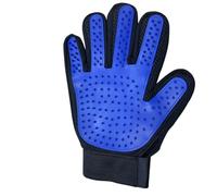 Zvire Pet Grooming Glove - Deshedding Brush Mitt for Dogs, Cats, Rabbits & Horses, Right-Handed (Blue)