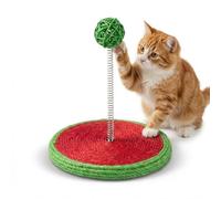 ZVLINMVAM Interactive Cat Toy with Spring - 2-in-1 Cat Scratcher Sisal Pad for Bored Indoor Cats, Self-Play Teaser Toy for Kittens, Stimulates Hunting Instinct & Relieves Anxiety (No Noise)