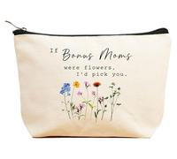 ZVMIS If Were Flowers,I'd Pick You-Thank You Gifts, Birthday New Year Thanksgiving Christmas Gifts for Women-Makeup Bag,Cosmetic Pouch,Travel Case, Beige, 9.5 ″ L x 7″H x 2.7″ W, 10-if Bonus Moms Were