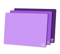 ZVP Flexible Plastic Cutting Board Set of 3 Gradient Color, Colorful Chopping Boards, BPA Free Mats, Non Slip, Dishwasher Safe, 15x12 Inch, Purple Multi-Color
