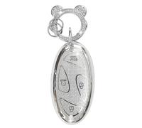 ZVRSUA Car Key Protective Case Fits Hyundai, Key Cover TPU Car Key Case Compatible with Hyundai Tucson NX4 Kona SX2 Grandeur GN7 Ioniq 6 Grand Prix Azera Elantra Sonata, silver, Extra