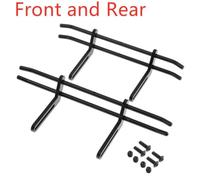 ZVSYKWIHT 1/10 RC Crawler Car Metal Front And Rear Bumper Upgrade Parts Compatible With Various Crawler Models(Front Rear Black)