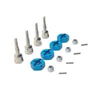 ZVSYKWIHT 1/18 RC Car Metal Drive Shaft Wheel Axle Cup With 12mm Wheel Hex Adapter Compatible With A949 A959 A959-B A969 A979 K929 Models Upgrade Parts(Blue)