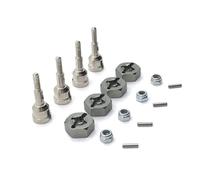 ZVSYKWIHT 1/18 RC Car Metal Drive Shaft Wheel Axle Cup With 12mm Wheel Hex Adapter Compatible With A949 A959 A959-B A969 A979 K929 Models Upgrade Parts(Grey)