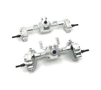 ZVSYKWIHT 1/24 RC Car Upgrade Parts FMS Metal Portal Axle Set Front And Rear Axle Accessories Compatible With Various Models(Front Rear Silver)