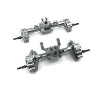 ZVSYKWIHT 1/24 RC Car Upgrade Parts FMS Metal Portal Axle Set Front And Rear Axle Accessories Compatible With Various Models(Front Rear Grey)