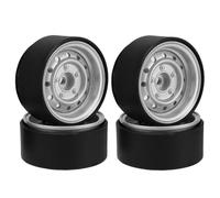 ZVSYKWIHT 1.9 Inch 100g Metal Beadlock Wheel Rim Hub Compatible with 1 10 Scale RC Crawler Car Compatible With Gen8 And Similar Models(Silver)