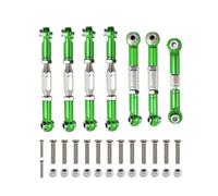 ZVSYKWIHT 144001 144002 144010 124007 124016 124017 124019 Metal Front Rear Tie Rod Linkage Servo Link Rod Set Compatible With RC Car Upgrade Parts Compatible with 1 10 Scale Off Road Vehicles(Green)