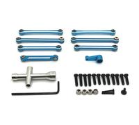 ZVSYKWIHT 144001 144010 124007 124008 124016 124017 124018 124019 Metal Tie Rod Linkage Link Rod Servo Arm Replacement Parts Compatible With RC Car(Blue)