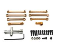 ZVSYKWIHT 144001 144010 124007 124008 124016 124017 124018 124019 Metal Tie Rod Linkage Link Rod Servo Arm Replacement Parts Compatible With RC Car(Yellow)