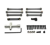 ZVSYKWIHT 144001 144010 124007 124008 124016 124017 124018 124019 Metal Tie Rod Linkage Link Rod Servo Arm Replacement Parts Compatible With RC Car(Black)