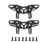 ZVSYKWIHT 2pcs Carbon Fiber Shock Tower Plates Front Rear Compatible With XM01 XM-01 Pro 58738 1 10 Scale RC Car Upgrade Parts Accessories