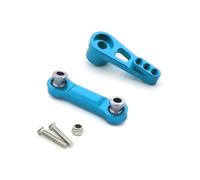 ZVSYKWIHT 2pcs Metal Steering Servo Arm And Servo Rod Set Compatible With 1 18 RC Car Models 184011 A949 A959 A959 B A969 A979 A979 B K929 Upgrade Parts(Blue)