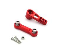 ZVSYKWIHT 2pcs Metal Steering Servo Arm And Servo Rod Set Compatible With 1 18 RC Car Models 184011 A949 A959 A959 B A969 A979 A979 B K929 Upgrade Parts(Red)