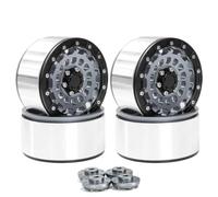 ZVSYKWIHT 4pcs 2. 6 Inch Metal Beadlock Wheel Rim With 12mm 17mm Hex Hub Compatible With 1/8 1/10 Scale RC Crawler Cars Fits Models Like Wraith RR10 And YK4082(Titanium)