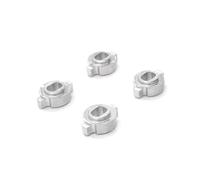 ZVSYKWIHT 4Pcs Metal Bond Changeover Adapter Compatible With 1 28 Scale RC Car Wheel Hub Conversion Compatible with ZERO Z Z MR 03 To AWD Drift Chassis(Silver)