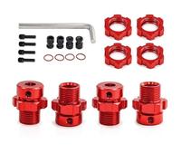 ZVSYKWIHT Extended Wheel Hex Hub Adapter 6469 5854 Compatible With 1 10 Scale E Maxx Revo Style RC Cars Upgrade Parts Accessories(Red)