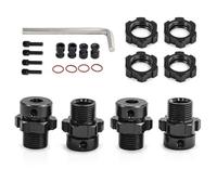 ZVSYKWIHT Extended Wheel Hex Hub Adapter 6469 5854 Compatible With 1 10 Scale E Maxx Revo Style RC Cars Upgrade Parts Accessories(Black)
