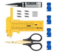 ZVSYKWIHT RC Car Body Post Marker With 0-14mm Reamer Curve Scissors Circle Cutter Compatible with Drilling Holes Cutting Wheel Arches And Trimming Compatible With 1 10 Scale RC Vehicles(4 in 1-C)