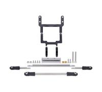 ZVSYKWIHT SOA Servo Mount With Scale Hydraulic Steering Cylinder Compatible With 1 10 RC Crawler Straight Axle Models Fits FIMONDA ROCKJOCK II DIY Upgrade Parts(Black)