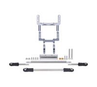 ZVSYKWIHT SOA Servo Mount With Scale Hydraulic Steering Cylinder Compatible With 1 10 RC Crawler Straight Axle Models Fits FIMONDA ROCKJOCK II DIY Upgrade Parts(Titanium)