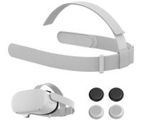 ZVTE Head Strap for Meta Quest 2, VR Headset Strap Replacement, 1:1 Perfect Fit, Breathable Comfort with 2 Pairs Thumb Grips, for Oculus Quest 2 Accessories