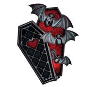 ZVUTRCUV Vampire Bat Wall Night Light, Gothic Bat Coffin Aromatherapy Night Light, Spooky-Themed Coffin Design for Bedroom or Hallway Halloween or Everyday Decor (Red,1pcs)
