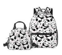 ZVUZVO 2pcs Backpack Gifts For Teen Girls Boys,Bookbag And Lunch Bag Set,School Daypack Students Knapsack, Panda Gifts-1, One Size, Modern" Or "Minimalist