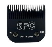 ZVVOEDMR Black Detachable Pet Dog Grooming Clipper Stainless Steel Blades Set,Compatible With Andis,Oster A5,Compatible For Wahl， KM10 Series Clippers(5FC-6.3mm)