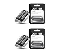 ZVVOEDMR Series 7 Replacement Head ，Compatible For Braun， S7 Electric Shaver 73S Razors 7020s,7025s,7027cs,7071cc,7085cc,7075cc,Silver Electric Razor Parts(2pcs)