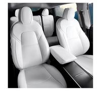 ZVZGPGKLTC Car Seat Covers Full Set Seat Cover Suitable For Tesla For Model Y 2021-2024 5-Seater Car Interior Cover Waterproof Leather Seat Protectors(White Set)