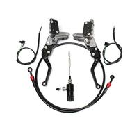 ZVZGPGKLTC Clutch Replacement 22mm Motorcycle Hydraulic Clutch Kit Brake Master Cylinder Motorcycle Universal Anti-Drop and Anti-wear Clutch Adjustable Handlebar Lever(Black Set)