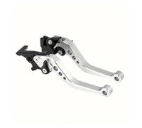 ZVZGPGKLTC Clutch Replacement Motorcycle CNC Modified Handle Multi-Gear Adjustable Front Disc Rear Drum Brake Handle Uitable for Most Motorcycles Adjustable Handlebar Lever(Silver)