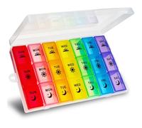 ZVZM Pill Box Organiser, Pill Boxes 7 Day 3 Times a Day, Tablet Organiser, Dosette Box, Medication Organizer, Weekly Pill Box 7 Day, Medication Storage Box for Fish Oil/Vitamin