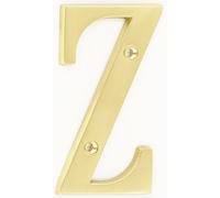 ZW Hardware B100 3 Inch Solid Brass Bright Brass House Letter Z