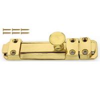 ZW Hardware BT001 Solid Brass Bright Brass 4 Inch (100mm) Door Bolt