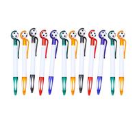 ZwaitL 12Pcs Football Ballpoint Pen 1.0MM Retractable Ballpoint Pen Soccer Refillable Signing For Writing Journaling Ergonomic Office Pens