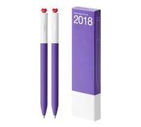 ZwaitL 2 Pcs Neutral Pen First Love Heart Gel Inks Pen Aesthetic Rotary 0.5mm Journaling Gel School Office Supplies