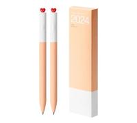 ZwaitL 2 Pcs Neutral Pen First Love Heart Gel Inks Pen Aesthetic Rotary 0.5mm Journaling Gel School Office Supplies