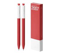 ZwaitL 2 Pcs Neutral Pen First Love Heart Gel Inks Pen Aesthetic Rotary 0.5mm Journaling Gel School Office Supplies