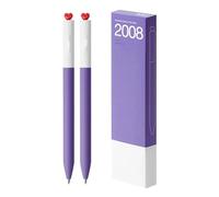 ZwaitL 2 Pcs Neutral Pen First Love Heart Gel Inks Pen Aesthetic Rotary 0.5mm Journaling Gel School Office Supplies